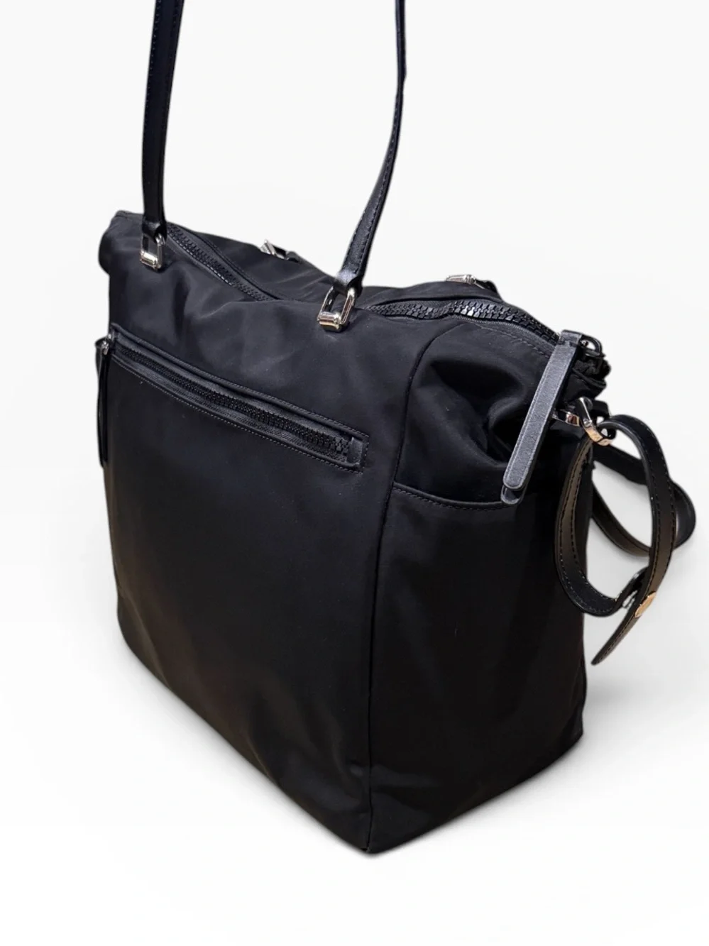 Kate Spade Jae Black Nylon Baby Diaper Bag Tote with Changing Pad